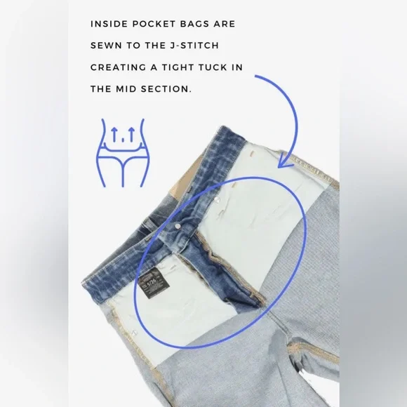 NWT Artemis Vintage Tummy Control High Rise Raw Step Hem Straight Jeans Ankle - Picture 7 of 8